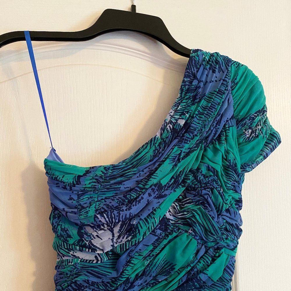 NWT – BCBG Mia Print One-Shoulder Dress – Size S - Picture 1 of 5